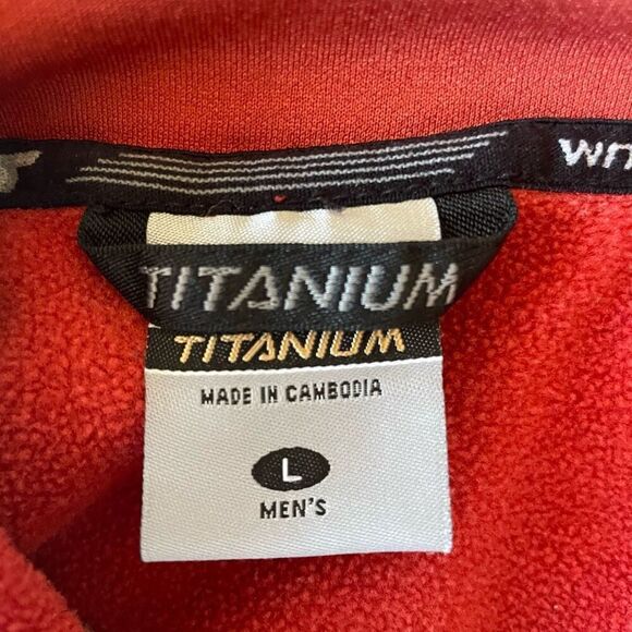 Columbia Titanium Jacket Men’s Size Large Hooded Full Zip Pockets Orange Gray - Picture 3 of 6